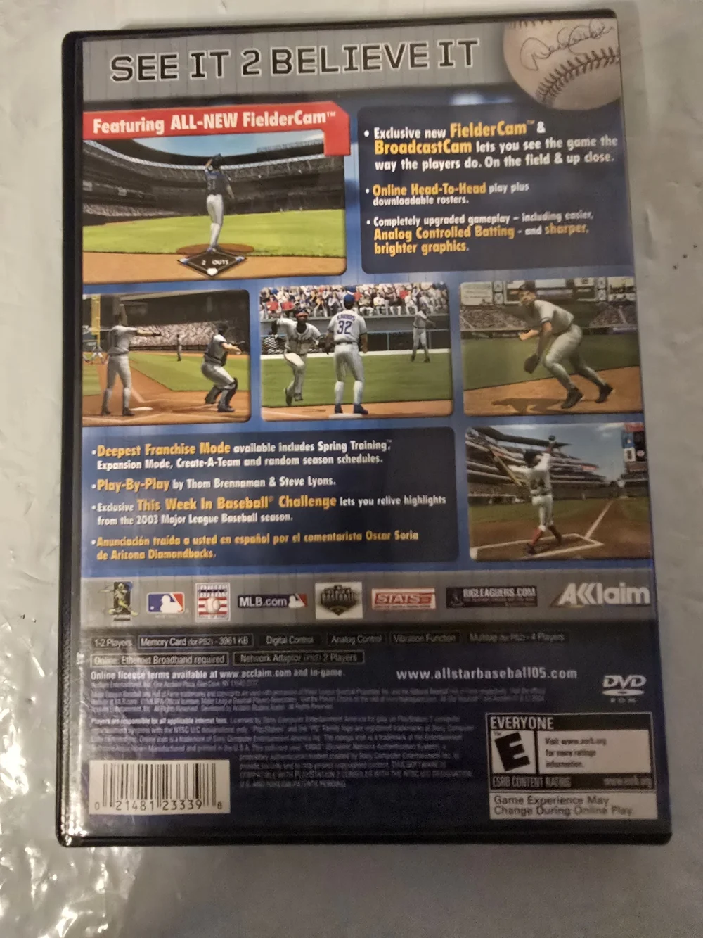 PlayStation 2 ASB 05 Featuring Derek Jeter -original No Scratches